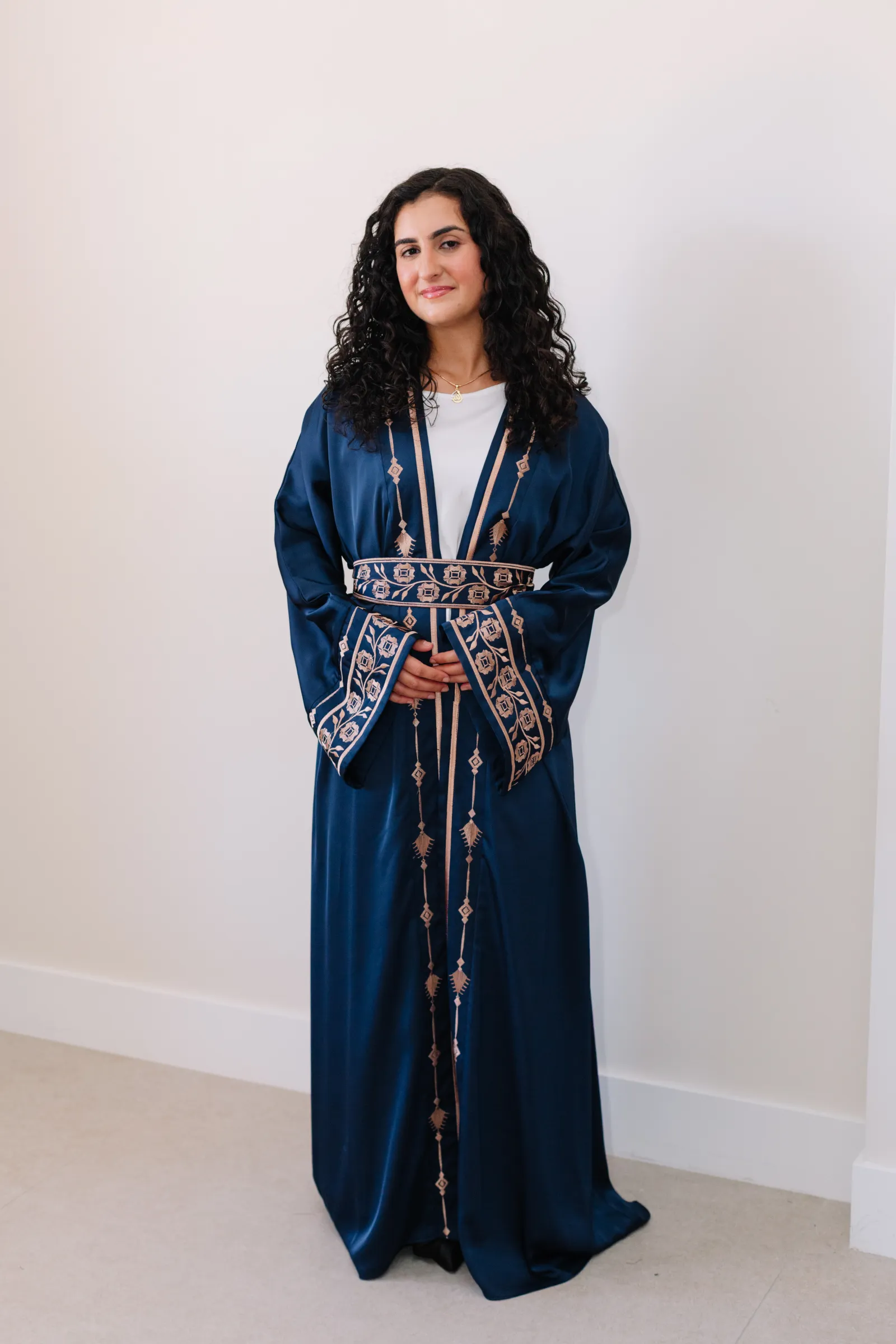Blue Blossom Abaya
